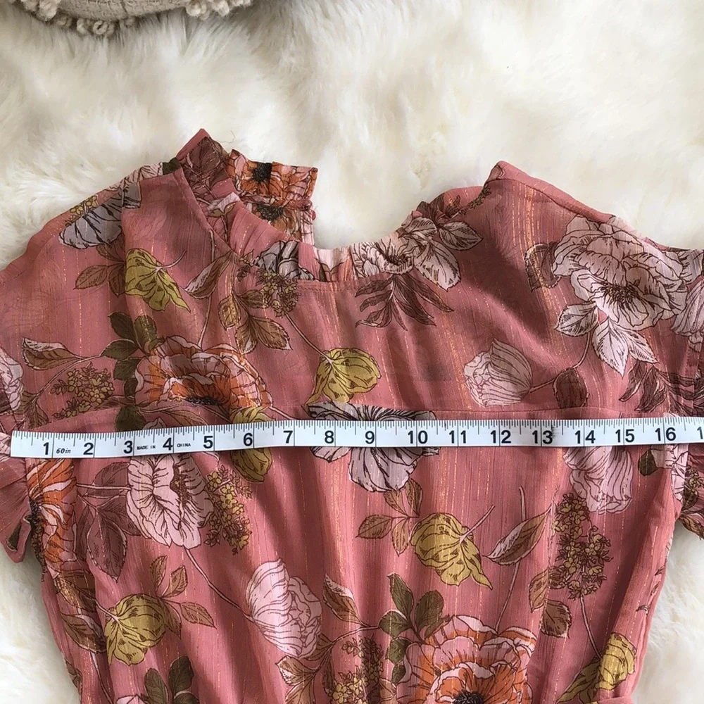 Monteau Los Angeles Floral Spring Dress Size M - Picture 6 of 8